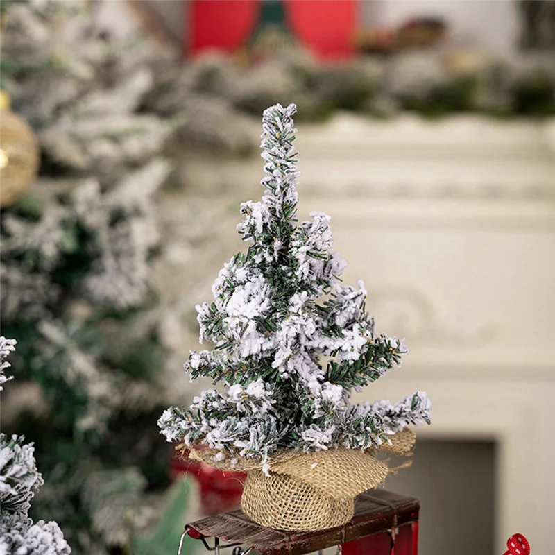 

ABRB-6 Pack Artificial Mini Christmas Tree Tabletop Mini Christmas Tree Christmas Tree With Ornaments