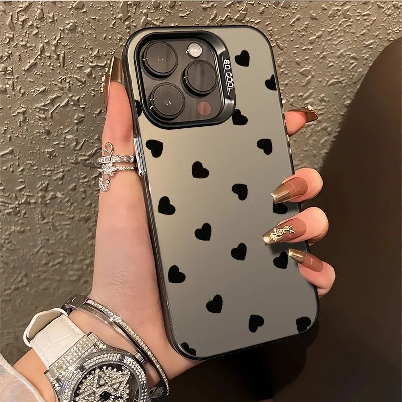 Polka Dot Heart Phone Case For IPhone 16 15 14 13 12 11 Pro Max X XR XS 7 8 Plus Mini SE 2020 2022 Mobile Case