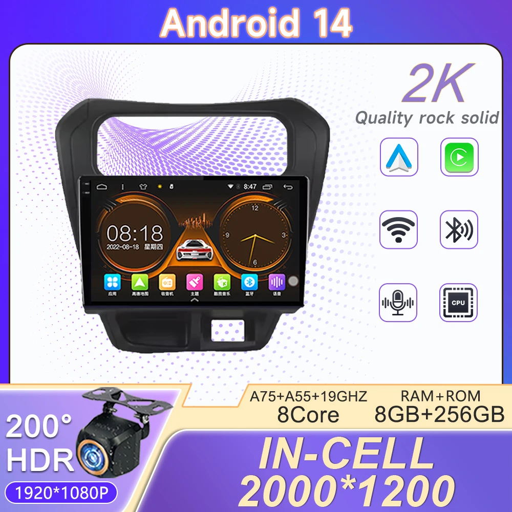 

2K Incell Screen Android 14 For Suzuki Maruti Aolt 800 2014+ Carplay Navigazione Multimedi Head Unit GPS No 2Din Dash Cam 5GWifi