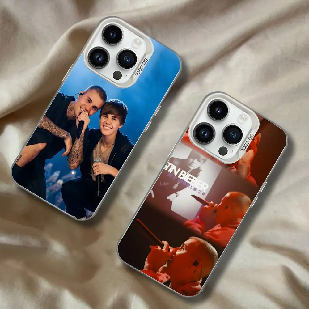 

Singer J-Justin For iPhone 17,16,15,14,13,12,11,Mini,Pro,E,SE4,XS,MAX White Shockproof Candy Matte Cover
