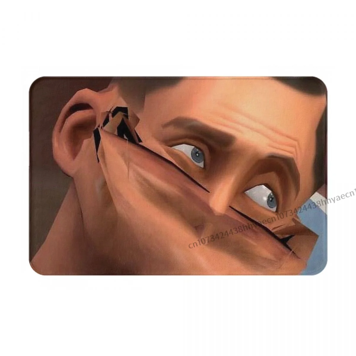 Funny Meme Bathroom Mat Team Fortress 2 TF2 Scout Face Doormat Kitchen Carpet Entrance Door Rug Home Decor