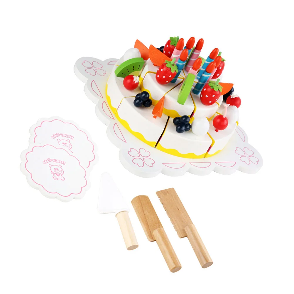 Combinação de cozinha de madeira brinquedos seguro brinquedo de corte de alimentos conjunto educacional criança diversão simulação prop