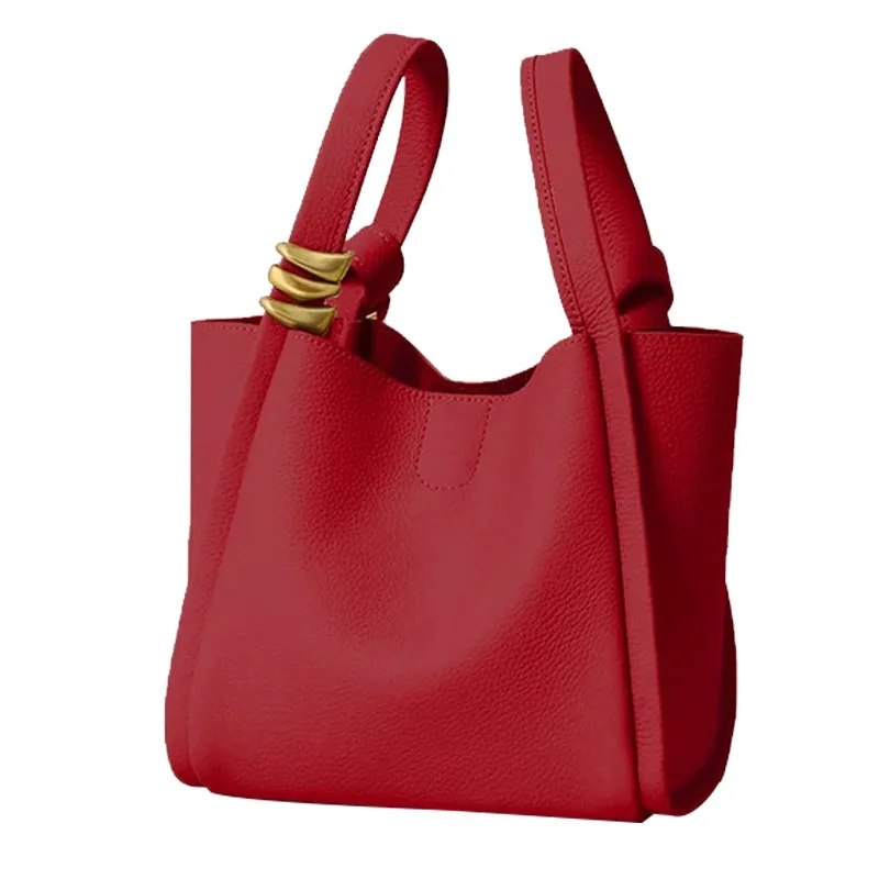 Red Bride Wedding Handheld Bag For Women New Popular One Shoulder Crossbody Bag Autumn Winter This Year Commuting Bucket Bag