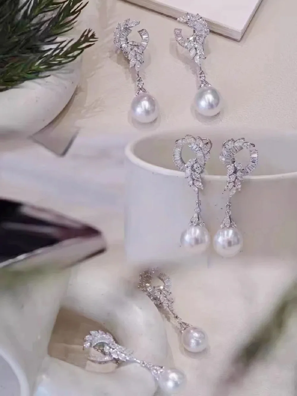 

Красивые серьги AAAA10-11 мм из натурального японского белого жемчуга, модные серьги 925s