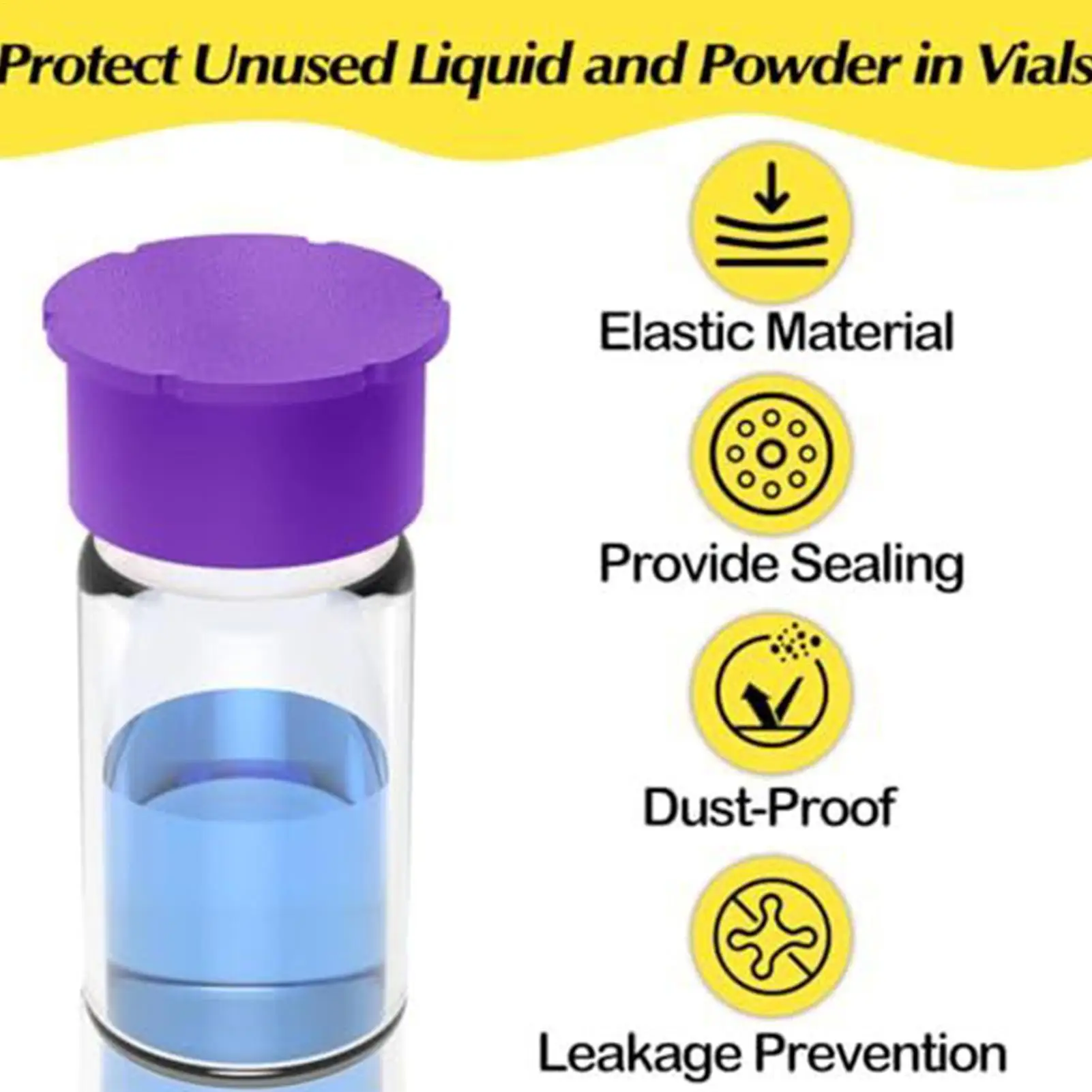 Vial Covers 6 Piece Multipurpose Labware Lids Leakproof Reusable Lids Caps Covers For Lids Quick Organization Identification