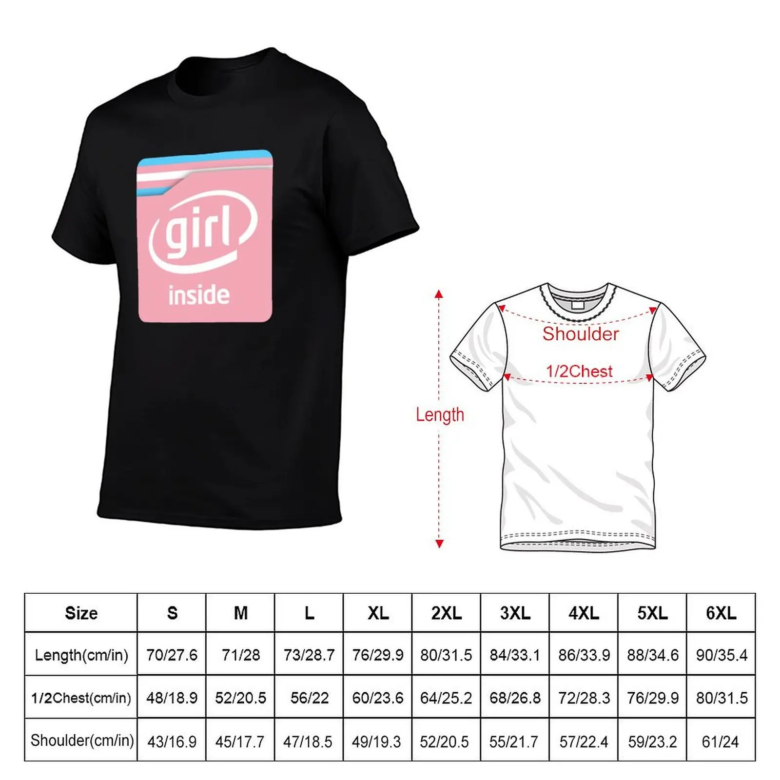 Girl Inside T-Shirt Fashion Letter Print T-Shirt