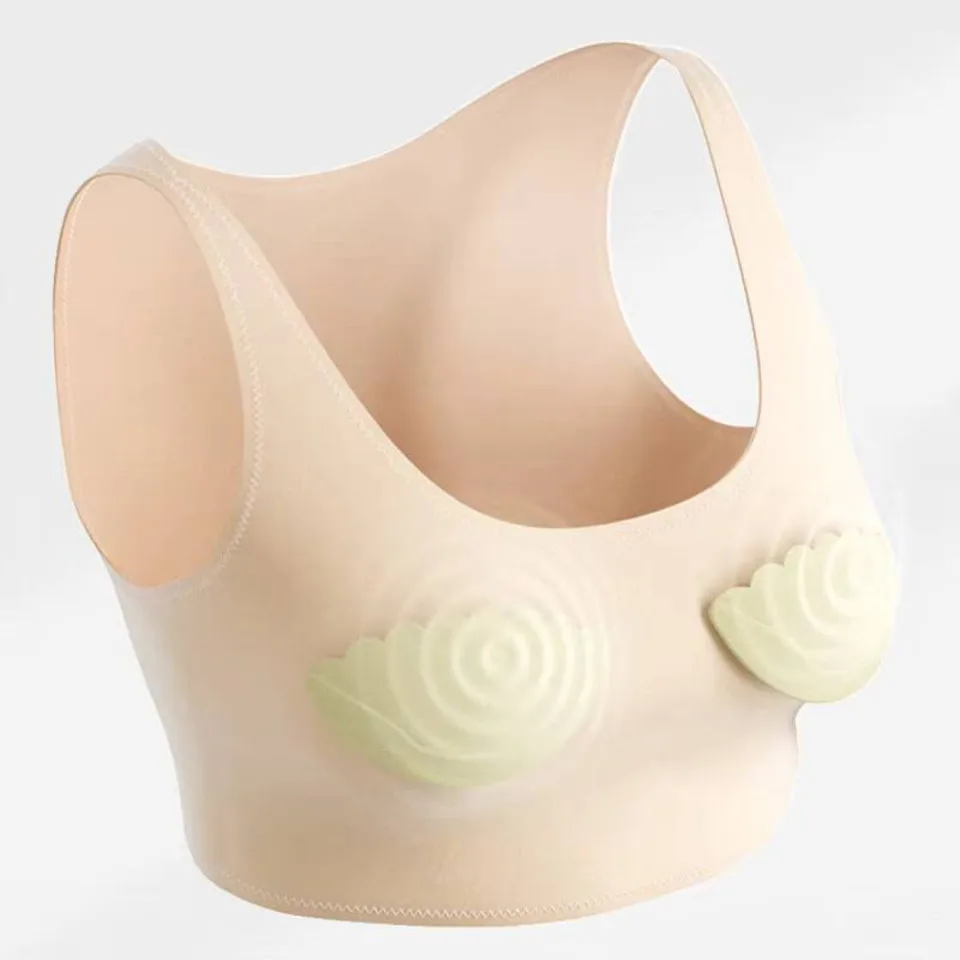 

10 Vibration Modes Breast Massage Instrument Chest Patch Massager For Women Particles Stimulation Wearable Remote Control