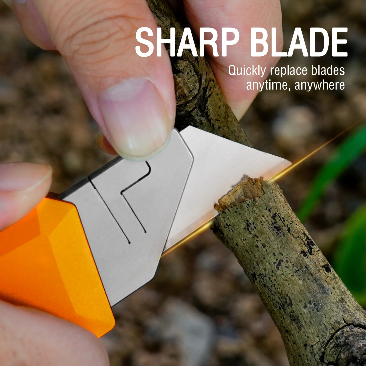 Mini cuchillo de utilidad con mango de aleación de aluminio, multiherramienta para acampar al aire libre, herramientas de corte de papel para el hogar, portátil EDC con 10 cuchillas