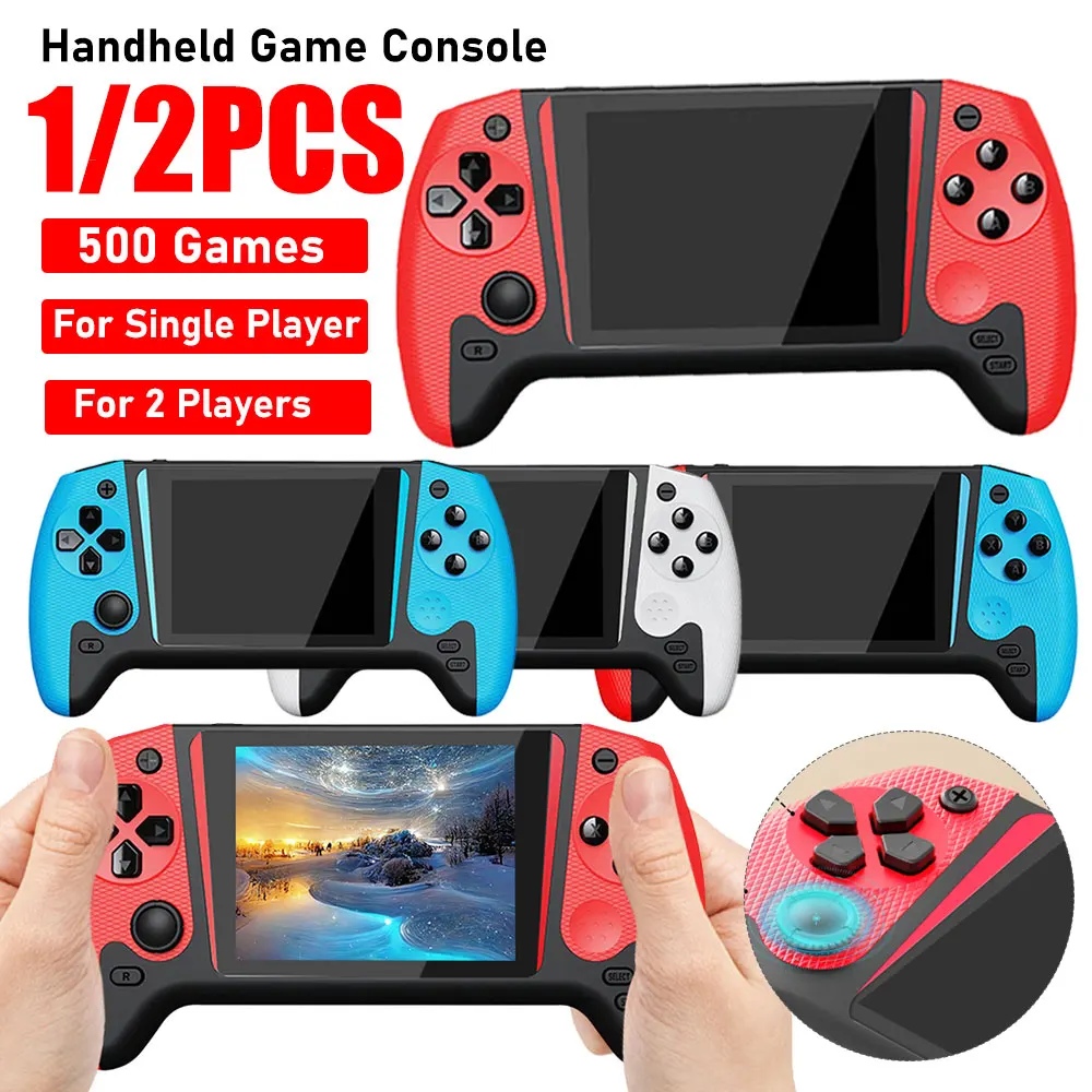 

Игровая консоль с 3,5-дюймовым ЖК-экраном, портативная игровая приставка с подключением к ТВ, 1200 мАч, для детей и взрослых, для одного игрока