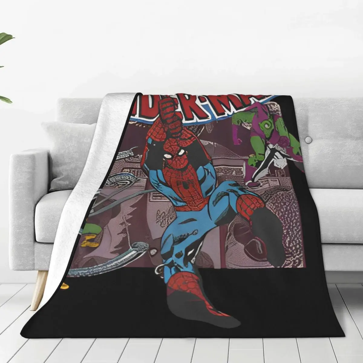 Spider-man Spiderman Warm Soft Blankets Airplane Travel Plush Throw Blanket Print Outdoor Flannel Bedspread Sofa Bed Cover