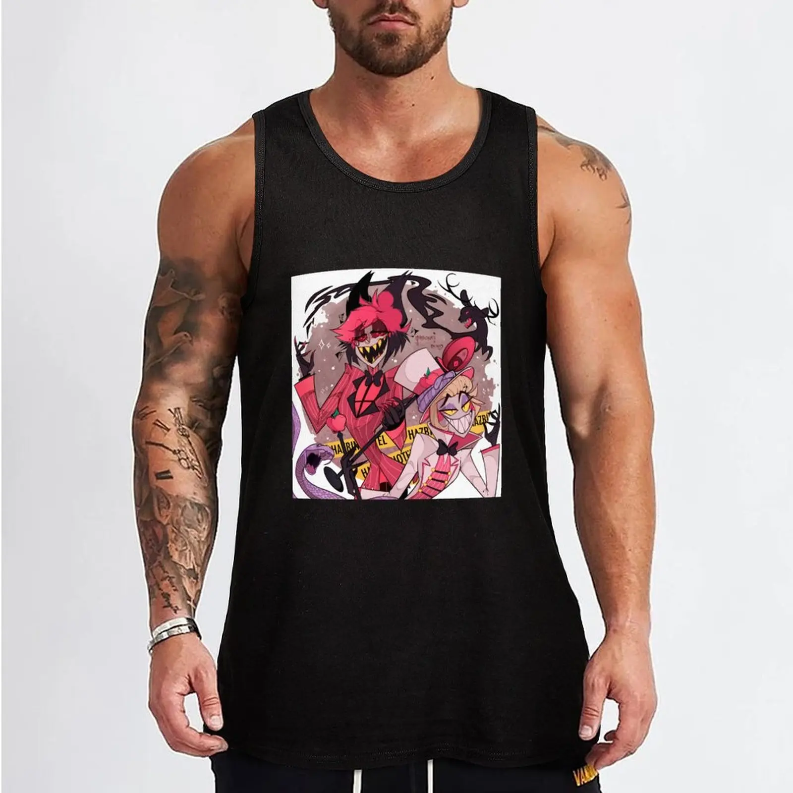 Alastor and Lucifer Tank Top t-shirts for Men's gym best selling products Man summer clothes Vests