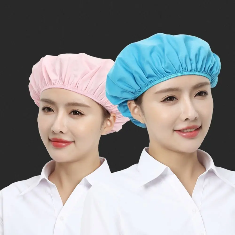 Fashion Elastic Workshop Work Hat Dust-proof Smoke-proof Work Wear Hair Fall-proof Breathable Cooking Hygienic Cap Food Factory