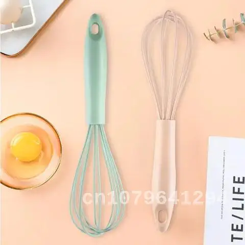 

1Pcs PP Handle Manual Non-slip Egg Beater Multipurpose Kitchen Utensil S/L Sizes Pink/Green Whisk Egg Tools