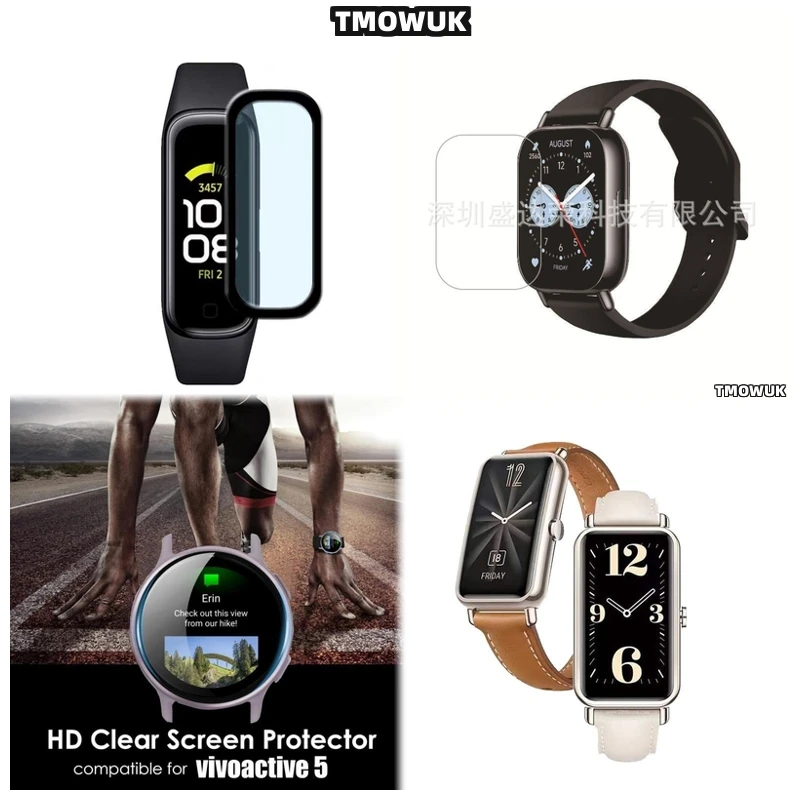 

For Garmin Vivoactive 5 6 Samsung Fit 2 3 Huawei Watch D FIT2 Redmi Watch5 Lite Screen Soft Flexible Protective Film Full Cover