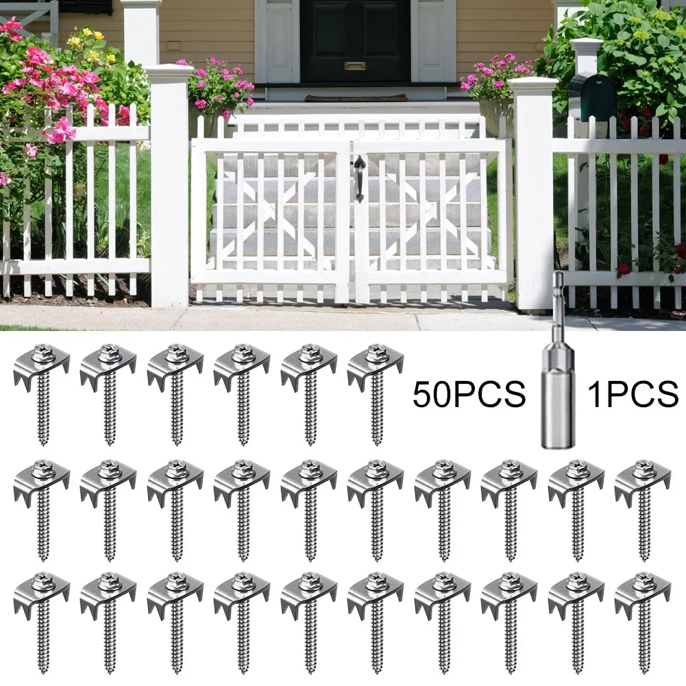 

Complete Package Fence Installation Stainless Steel Fence Nails Cordless Drill Installation For Chain-link Fences