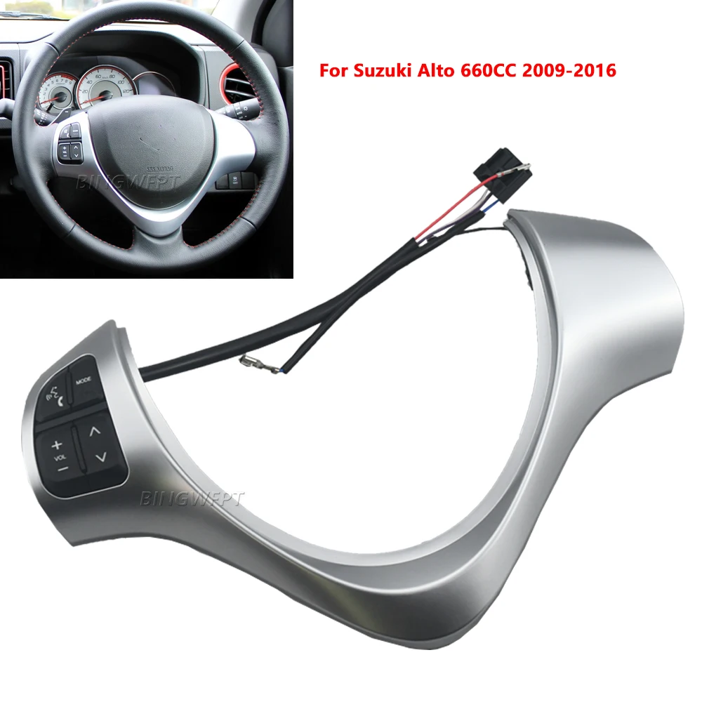 For Suzuki Alto 660CC 2009-2016 Multi-function Car Steering Wheel Control Buttons Switch Styling Buttons