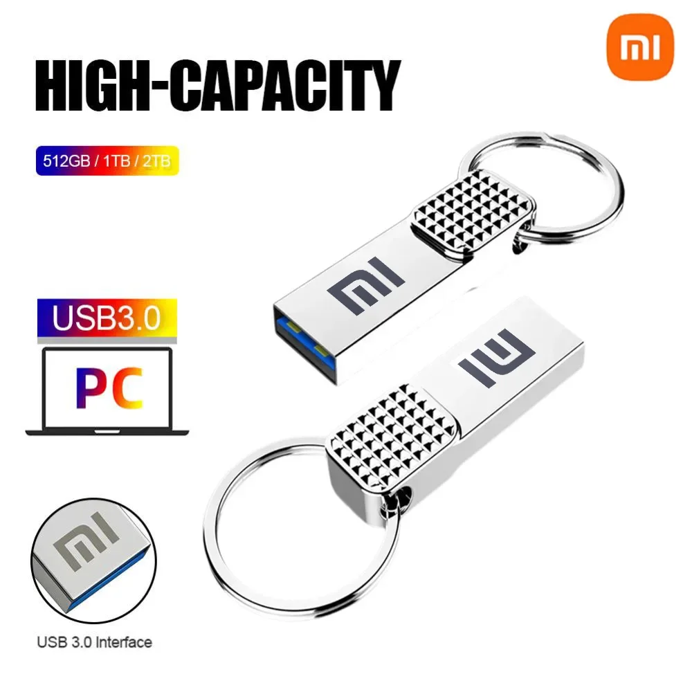 Xiaomi-Pen Drive de 2TB, USB 3,0, transferencia de archivos de alta velocidad, disco U de Metal, 1TB, 512GB, memoria portátil, resistente al agua