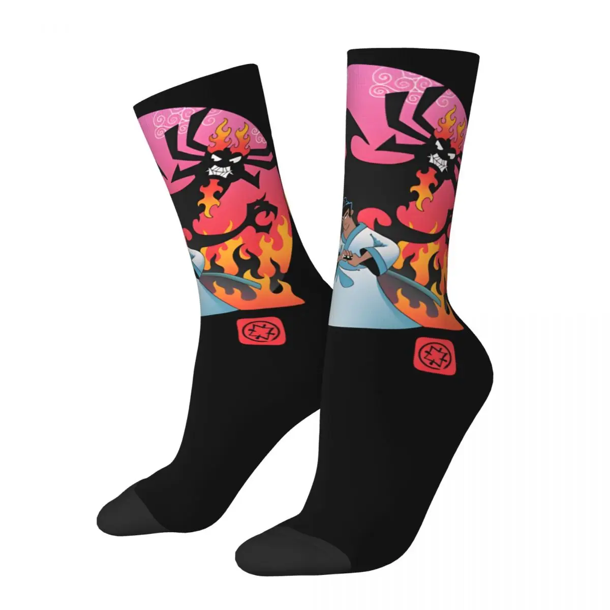 Vintage Jack Wave Men's compression Socks Unisex Samurai Jack Harajuku Seamless Printed Novelty Crew Sock