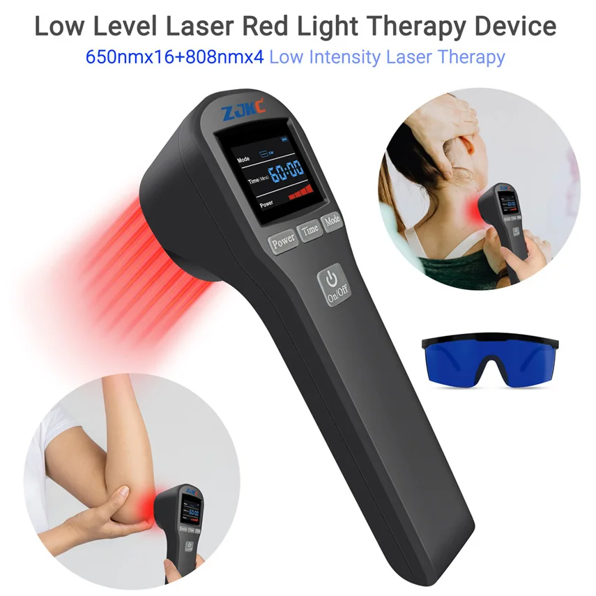 

880mW 650nmx16+808nmx4 Class 3b Laser Photon Light Therapy Low Level Laser Treatment LLLT Device for Arthritis Chronic Pain