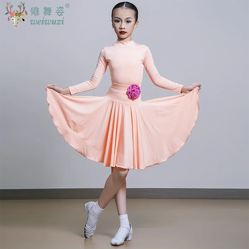 

Many Colors Children'S National Standard Ballroom Dance Dress Girls Competition Latin Dance Dress Kids Performance Costume
