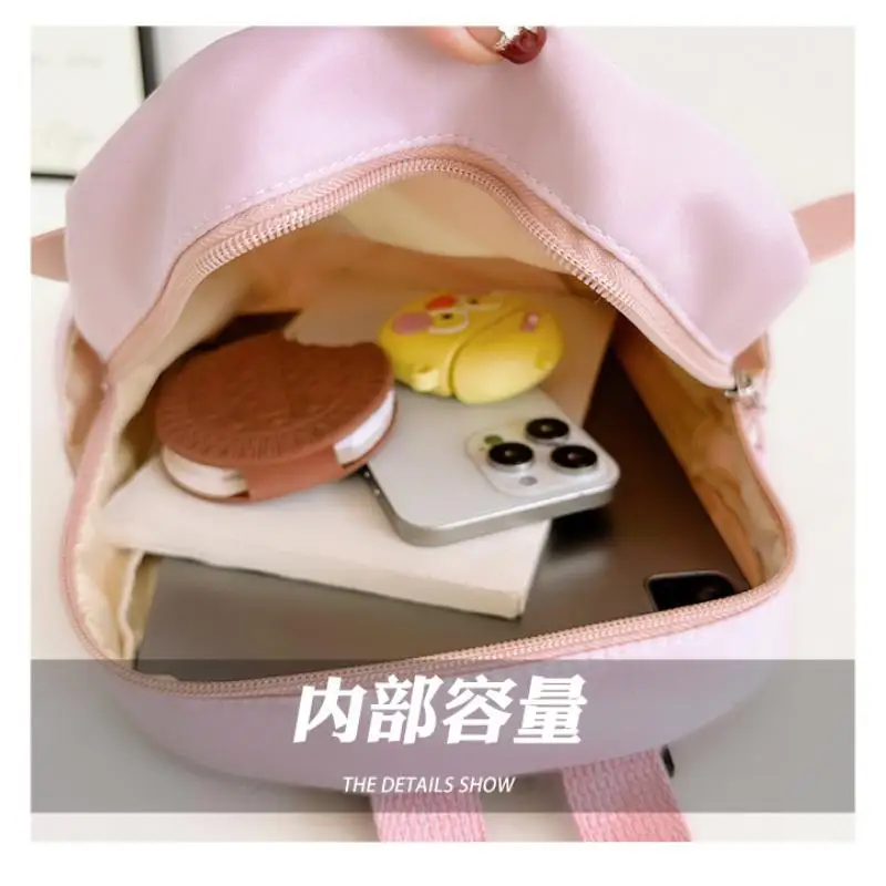 Miniso The New My Melody Kuromi Child Backpack Cute Anime Cartoon Light School Bag High Capacity Burden-Reducing Snack Pack