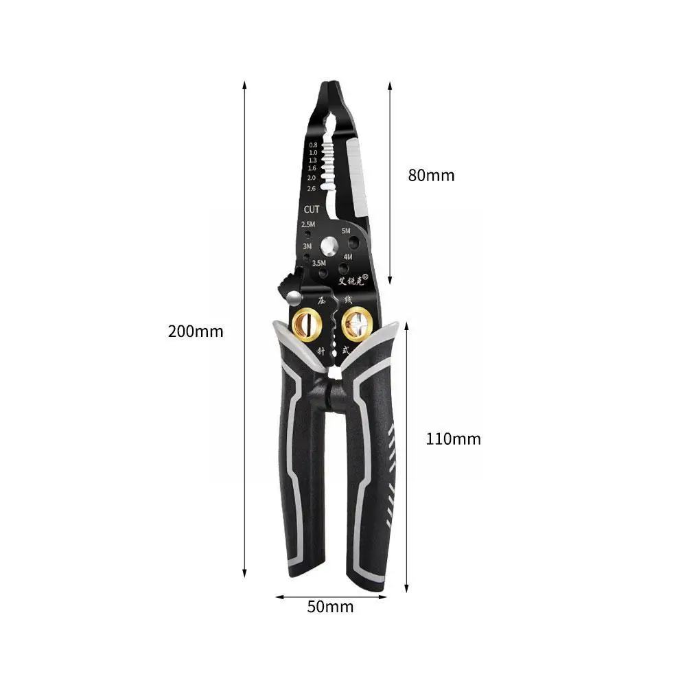 Imagem -06 - Cortador de Fio de Cobre Cortador de Fio de Fio de Ferro Alicate Eletricista Apertador Friso Ferramenta Enrolamento de Fio Divisão P4d2