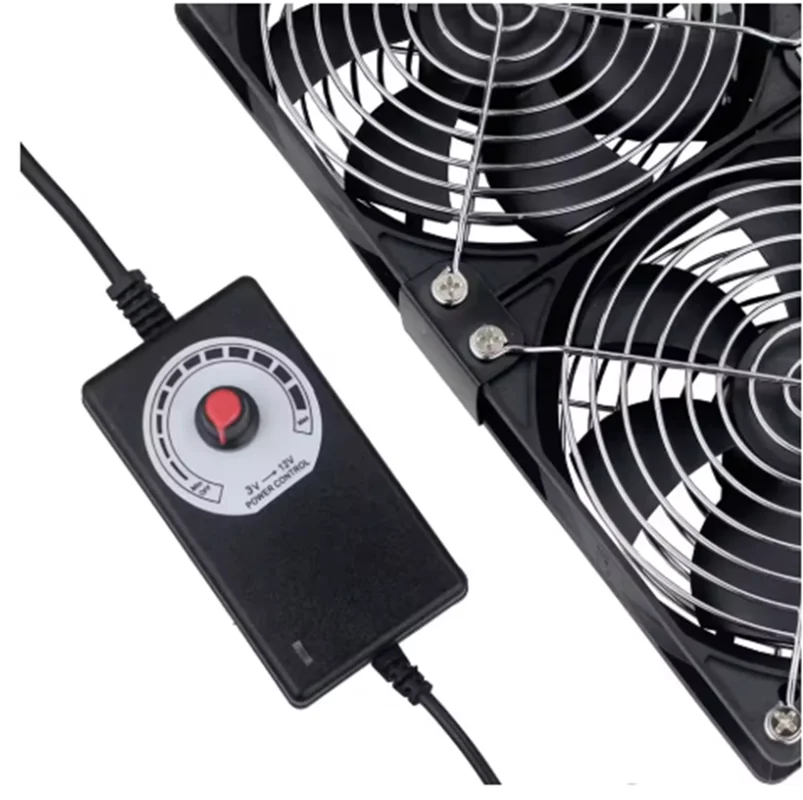 New 120mm 3000RPM Fan Cooling with Controller 12cm 12V 220V Btc Machine Chassis Workstation Cabinet Radiator Server Fan
