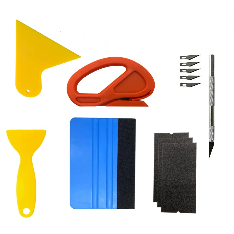 Car Tools Wrap Film Sticker Wrapping Tool Vehicle Vinyl Wrap Window Tint Film Tool Kit Cutter Aid Tool Window Tinting Durable