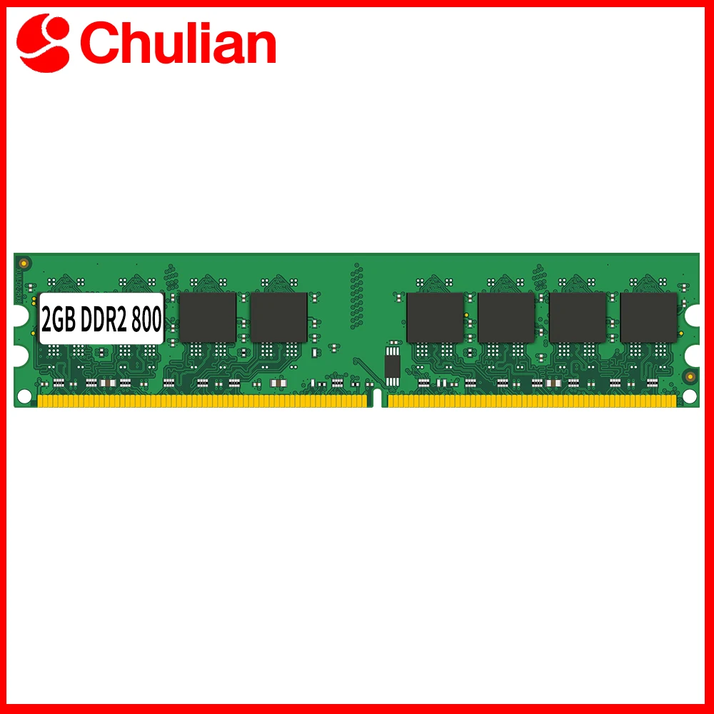 

For Desktop Computer Memoria Module PC Memory Ram PC6400 DDR2 800MHz 1.8V 240PIN 2GB DIMM Non-ECC Desktop Compatible Memory