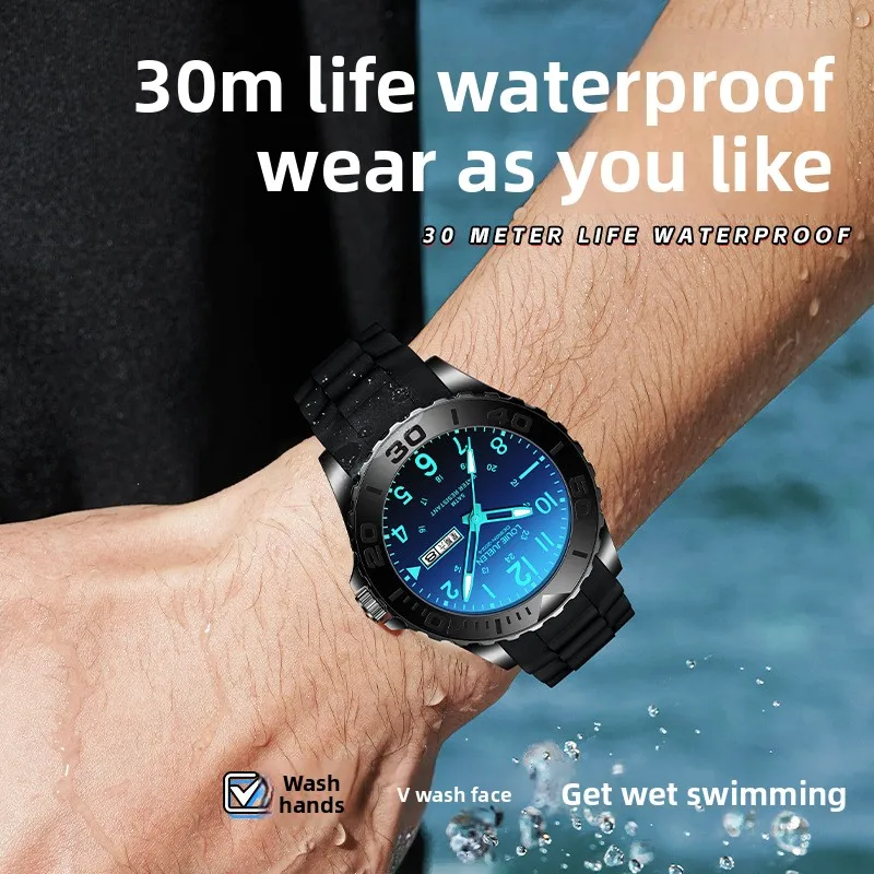 Teenagers Quartz Wrist Watch Luminous Date Week Display Waterproof Casual Fashion Student Wristwatch for Boys Girls Daily Wear