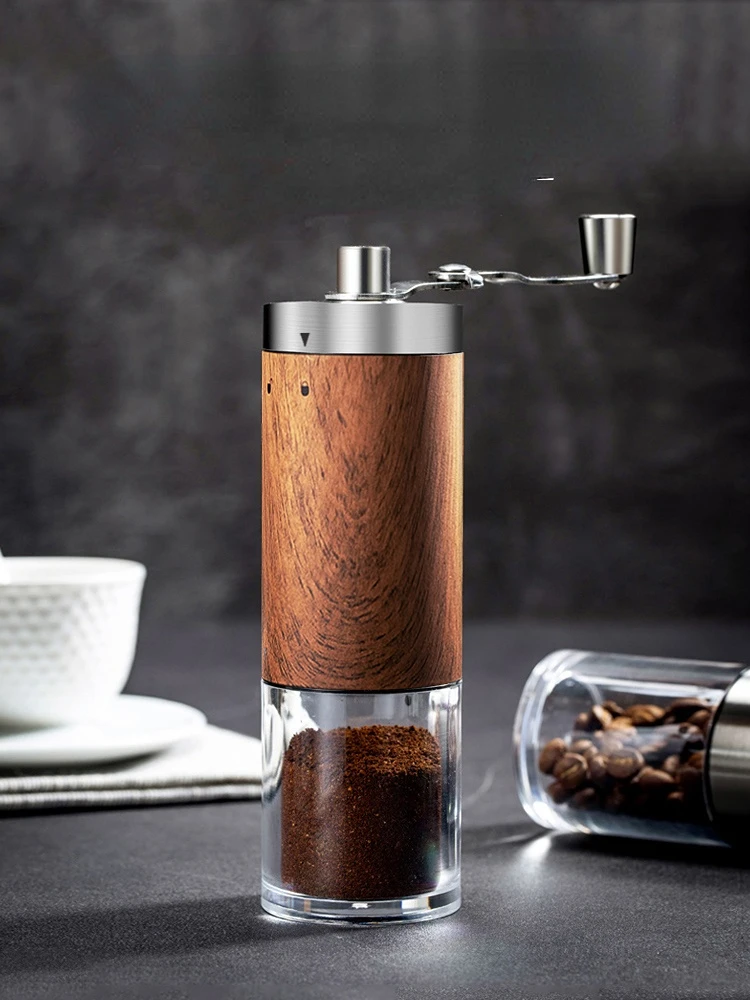 

Uropean Cook Manual Coffee Bean Grinder Household Small Coffeeware Kitchen Glass Stainless Steel Convenient Cafeteira Ornament