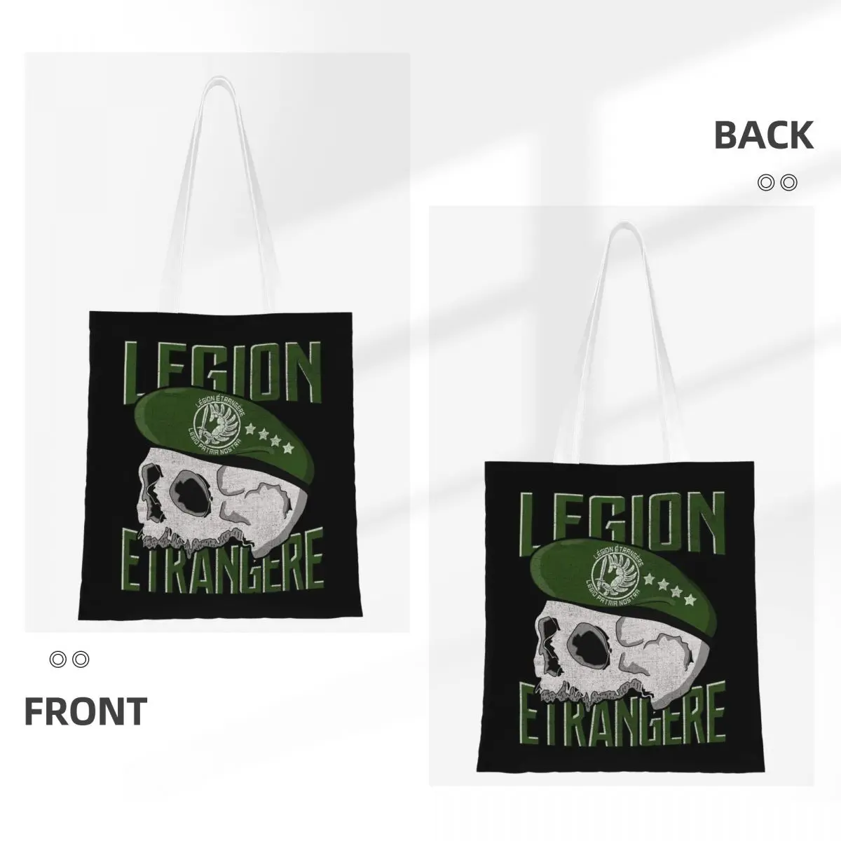 Legion Etrangere Foreign France Military Shopping Bags Folding Canvas The Tote Bag Women Shoulder Tote Travel Handbag