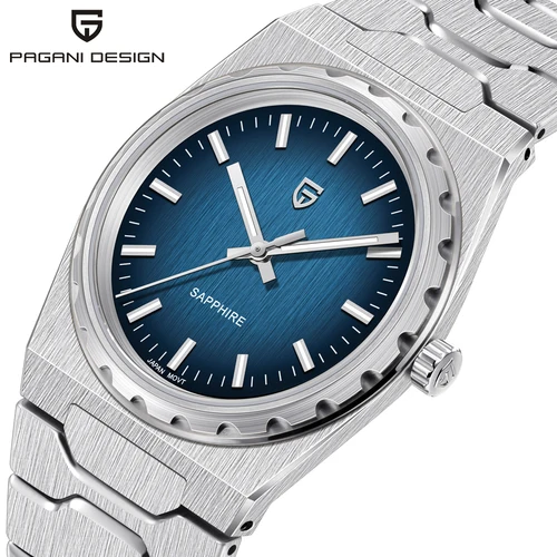 PAGANI DESIGN 2025 nuevo reloj de cuarzo fino de 7mm a la moda para hombre 10Bar resistente al agua de acero inoxidable zafiro C3 actualización V2 reloj para hombre