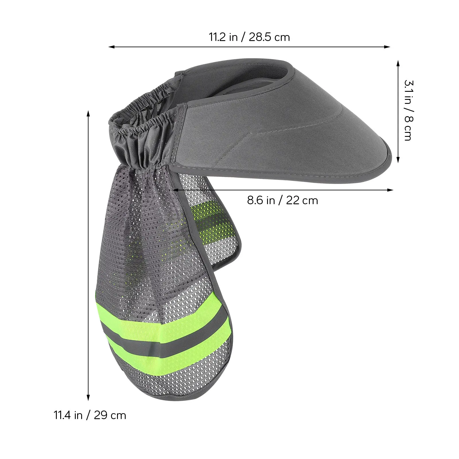 Safety Sunshade Wide Brim Breathable Mesh Sun Visor Hard Hat Foldable Sunshade Head Cover Construction Work