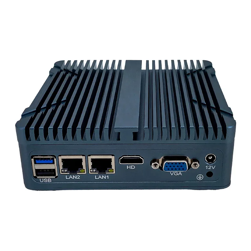 Mini PC industriale di alta qualità con computer desktop J1900 Fanless SSD DDR3L Display VGA Processore HDD I3 da 4 GB di memoria