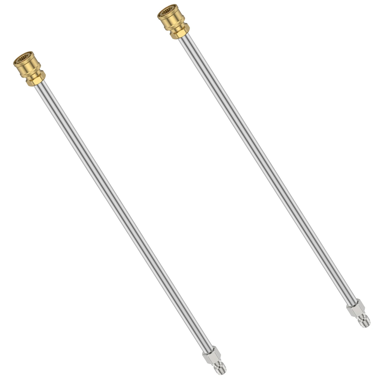 

2Pcs Pressure Washer Extension Wand with Brass Fitting with 1/4inch Quick Connect Car Wash Extension Rod 4000PSI Max for Most