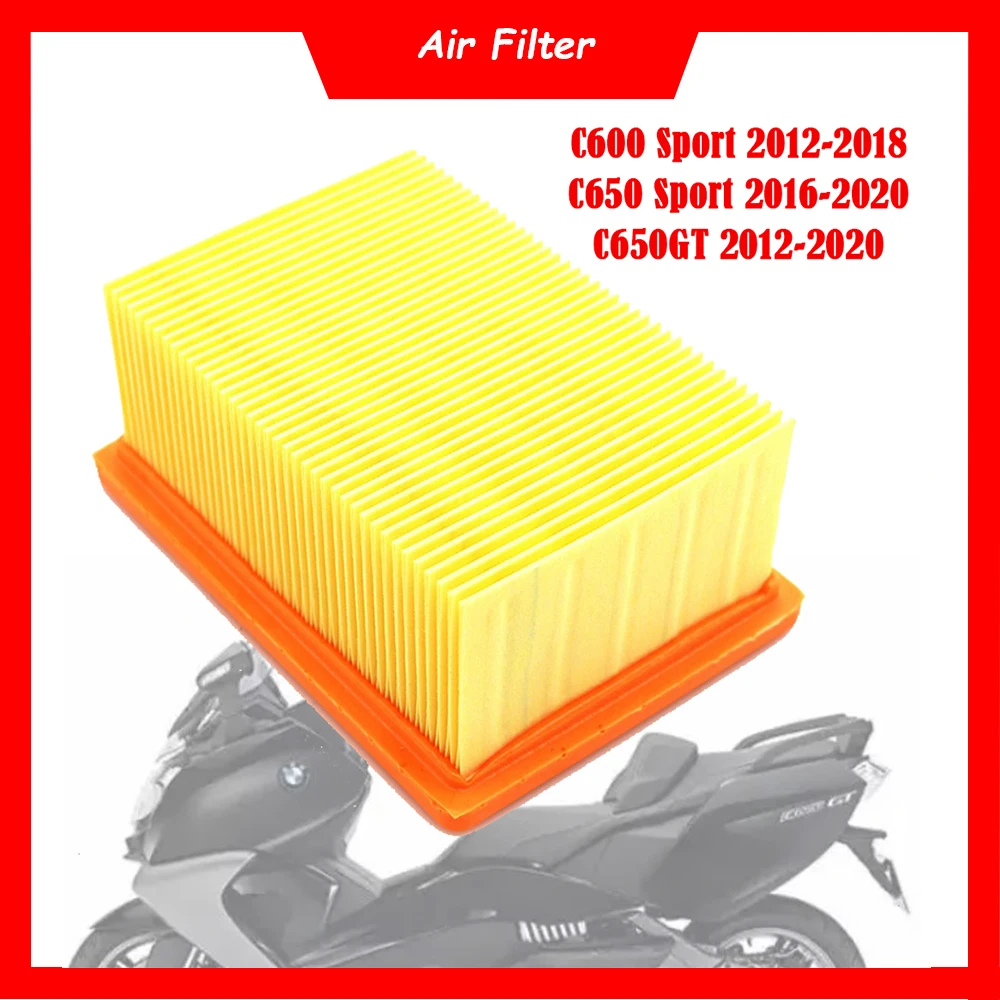 Motorcycle Engine Air Filter Cleaner Scooter Air Intake Filter Element For BMW C650GT 2012-2020 C600 C650 Sport