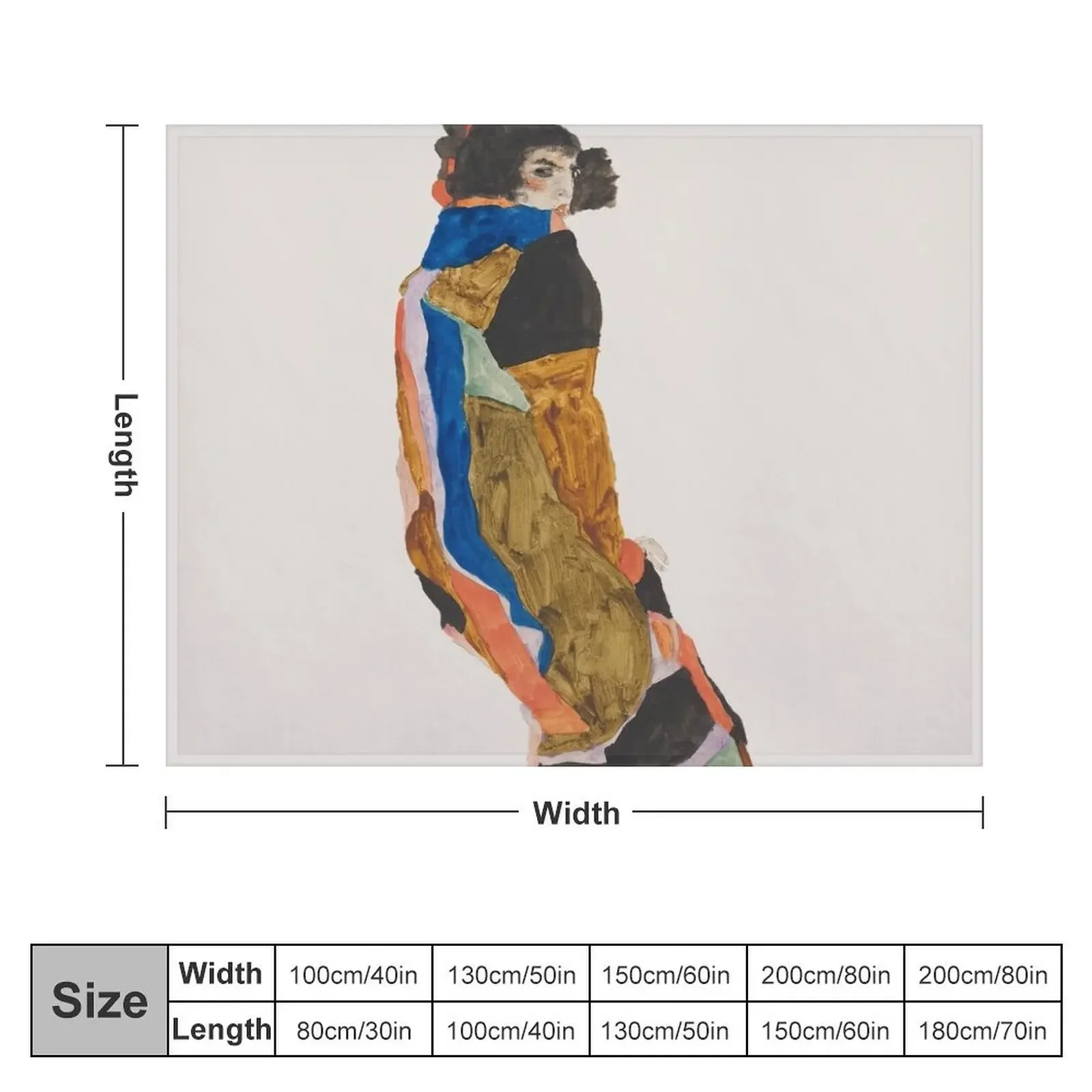 Egon Schiele - Moa Throw Blanket heavy to sleep Tourist Hairy Blankets