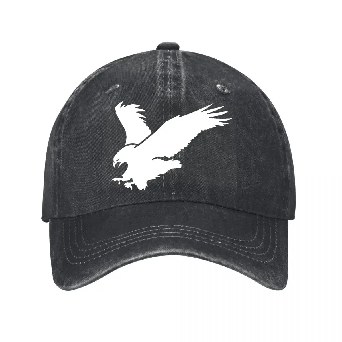 Majestic Flying Eagle With Spread Wings Line Art New Vintage Washed Cotton Baseball Cap Sun Hats