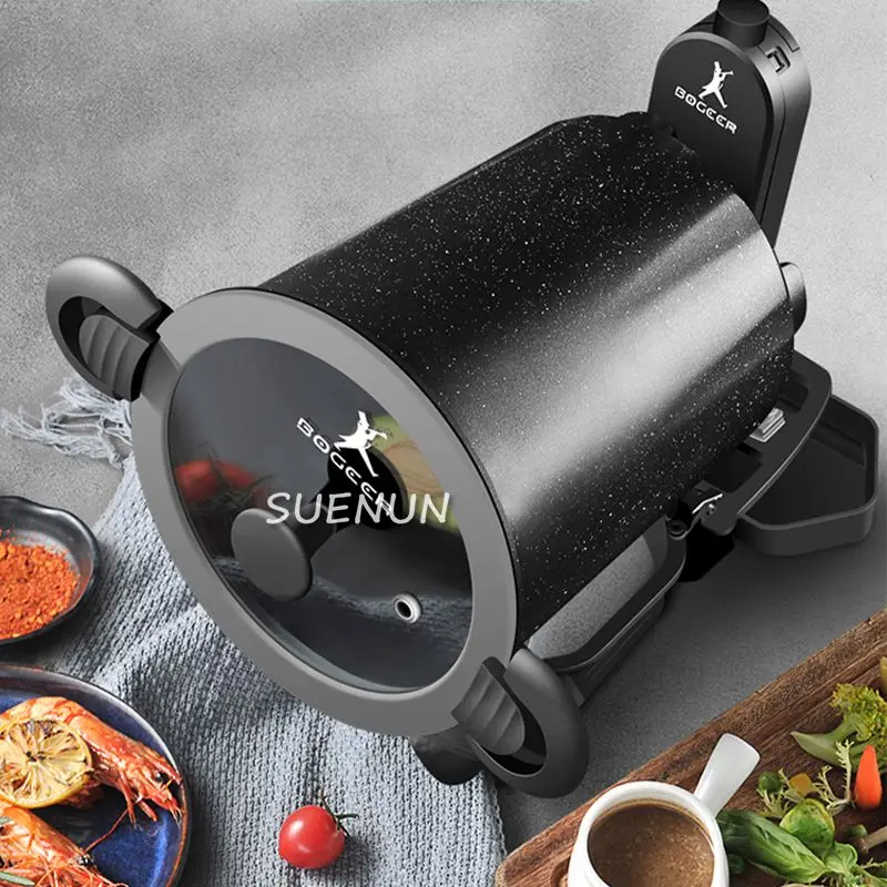 Automatic household stir-fry intelligent fried rice robot 360° roller tea stir-fry machine Korean outdoor barbecue machine