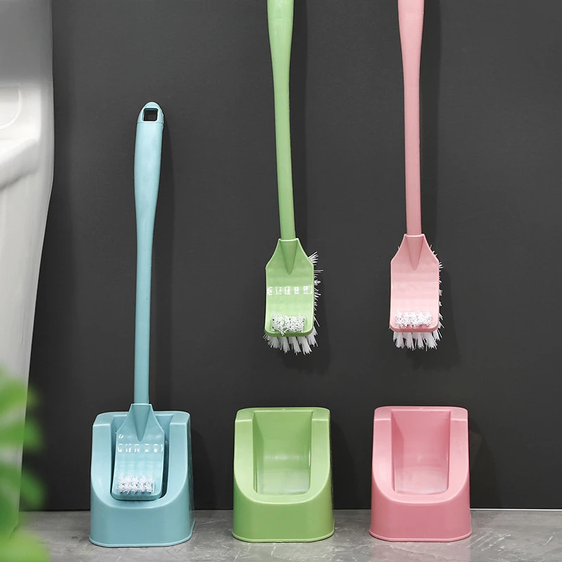 Toilet Brush Two-sided Design Brush Head Two-way Decontamination Arc Curve Household Toilet Cleaning Brush Bathroom Tools