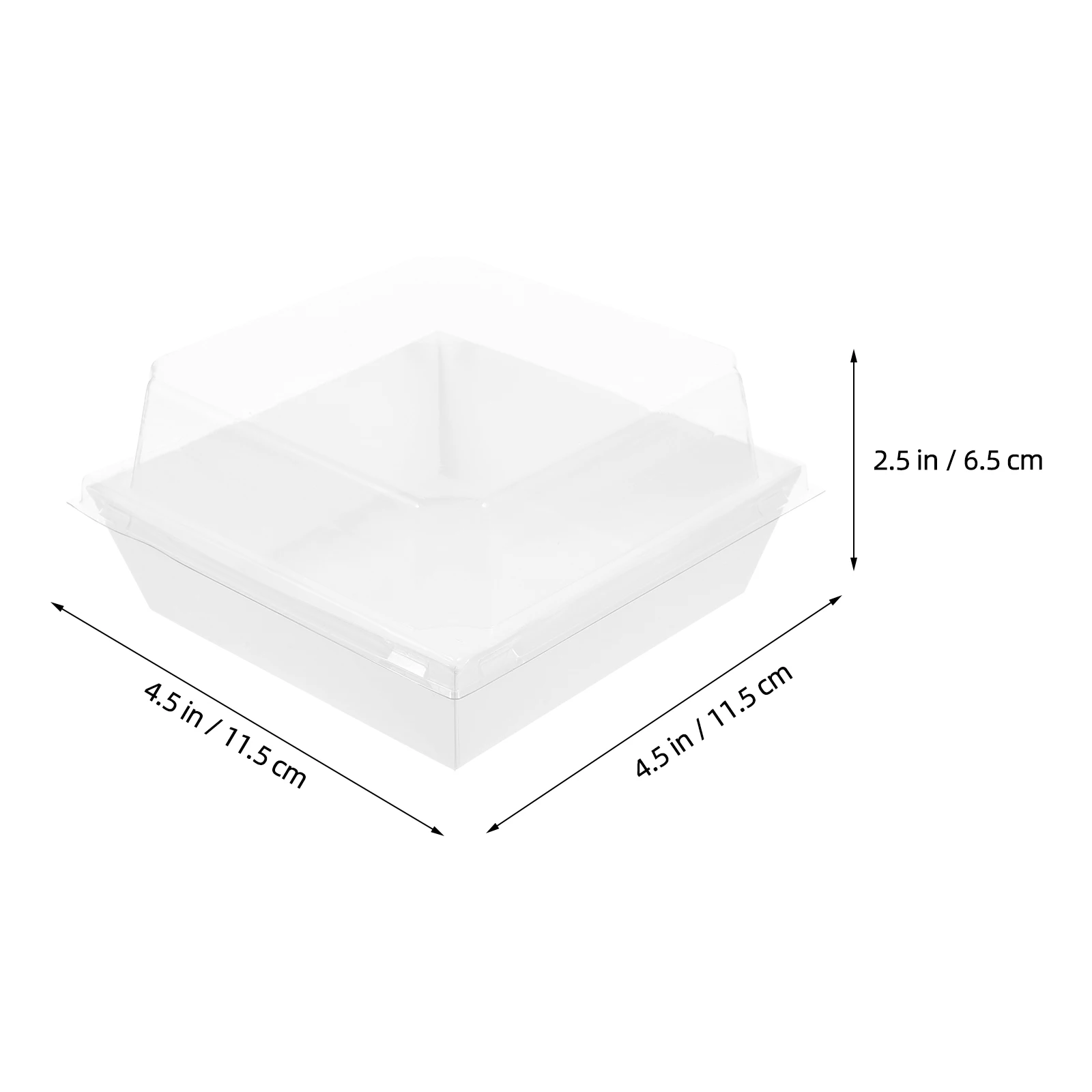 

50pcs Cupcake Boxes Sliced Cake Box Small Clear Containers For Desserts Bakery Food Storage Transparent Individual Packaging