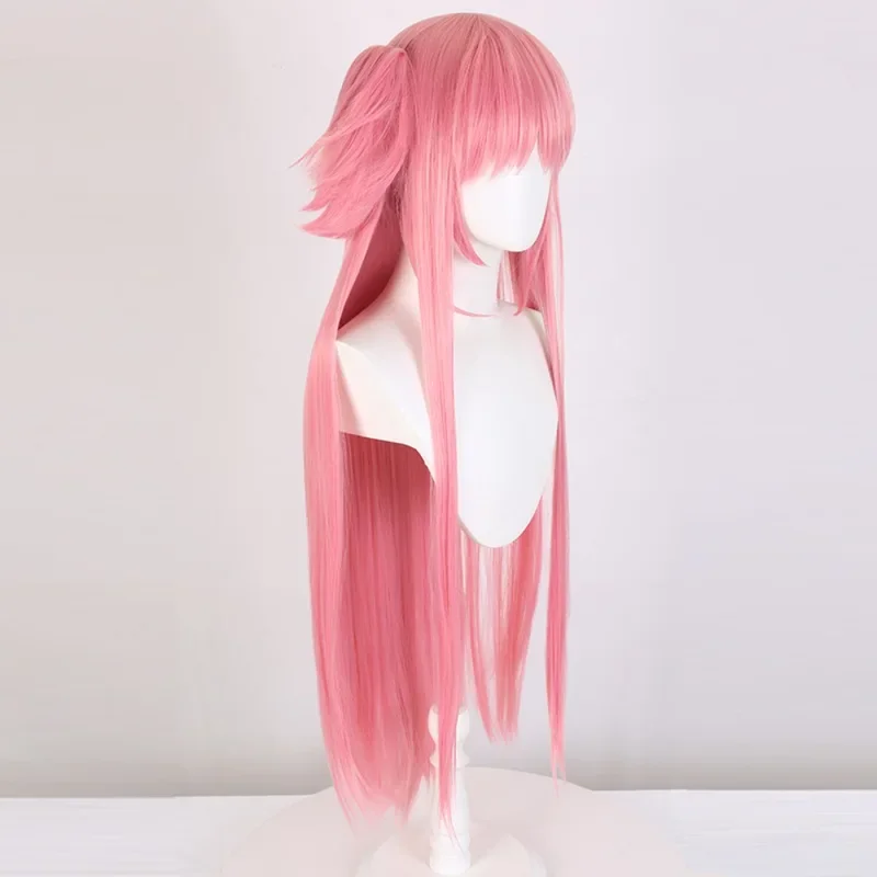 Cosplay Madoka Magica Pink With Bangs Synthetic Straight Wig Ultimate Mdoka Double Ponytail Cosplay Magical Girl Wig Daily Party