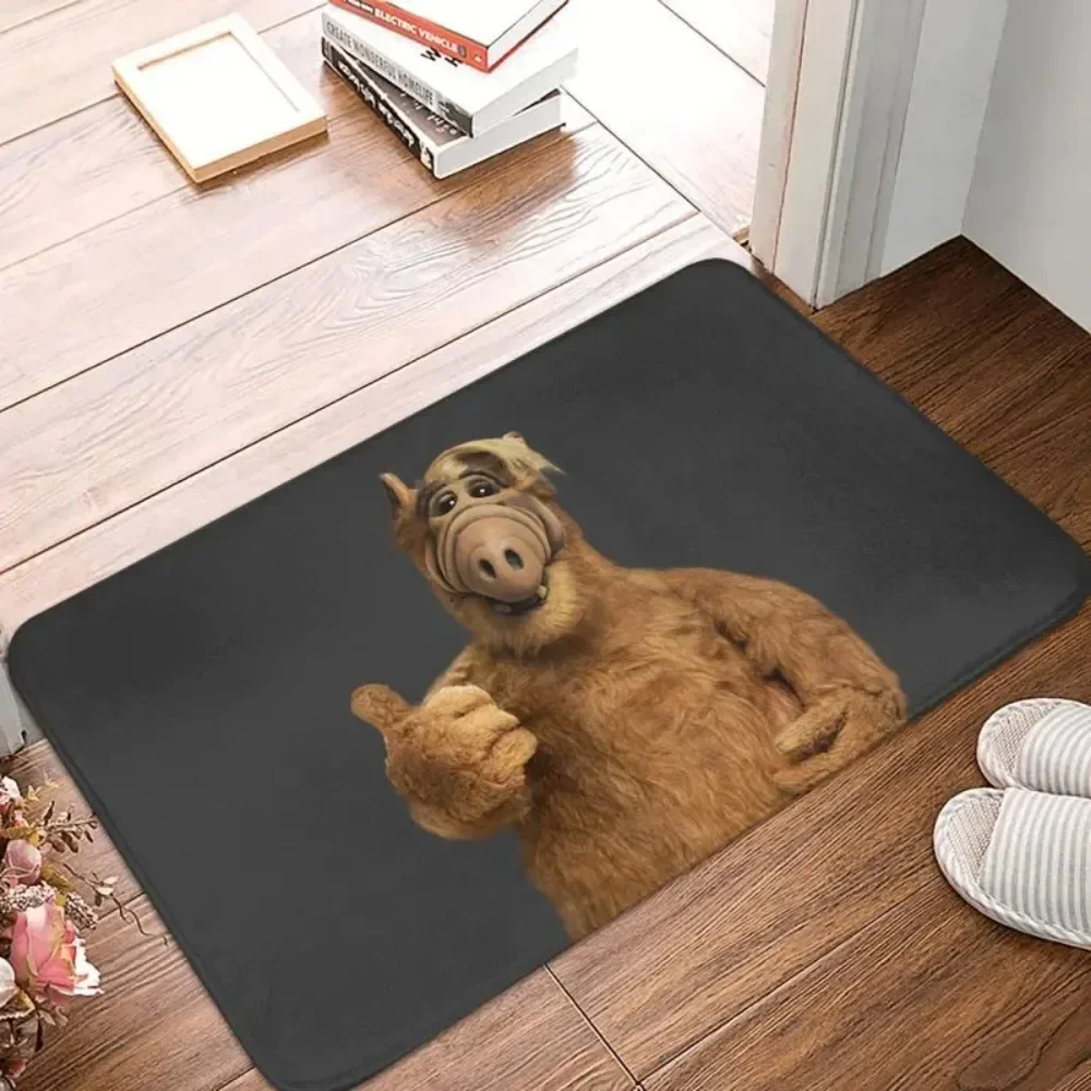 Alf Thumbs Up Front Door Mat Anti-Slip Outdoor Absorbent Alien Life Form Sci Fi Tv Show Doormat Living Room Entrance Rug Carpet