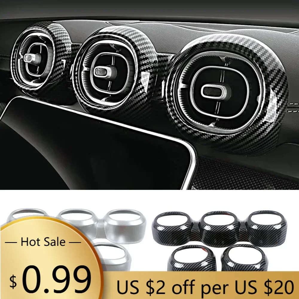 

Steering Covers For Mercedes-Benz W206 S206 C-Class X254 GLC car dashboard AC air outlet air outlet ring frame cover decoratio