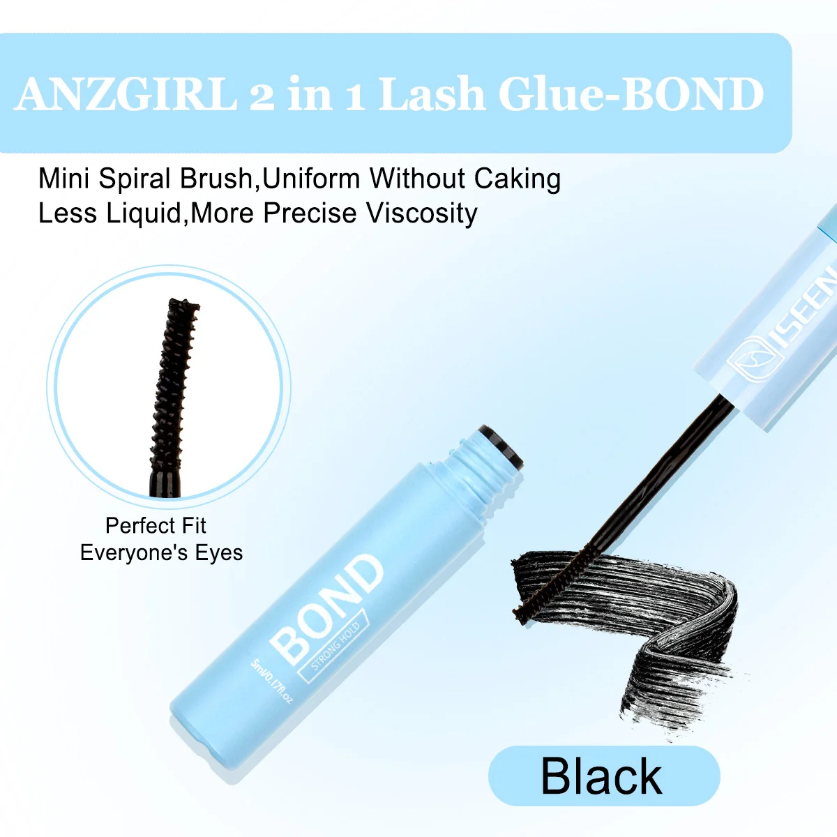 Kit de cola para cílios, faça você mesmo, adesivo de extensão de cílios, fixação forte, ligação e vedação de secagem rápida, 2 em 1, ferramentas de maquiagem