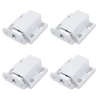 4pcs Magnetic Cabinet Catches Push To Open Latches Pressure Touch Release Magnet Latch Lock Set For Kitchen Wooden Door