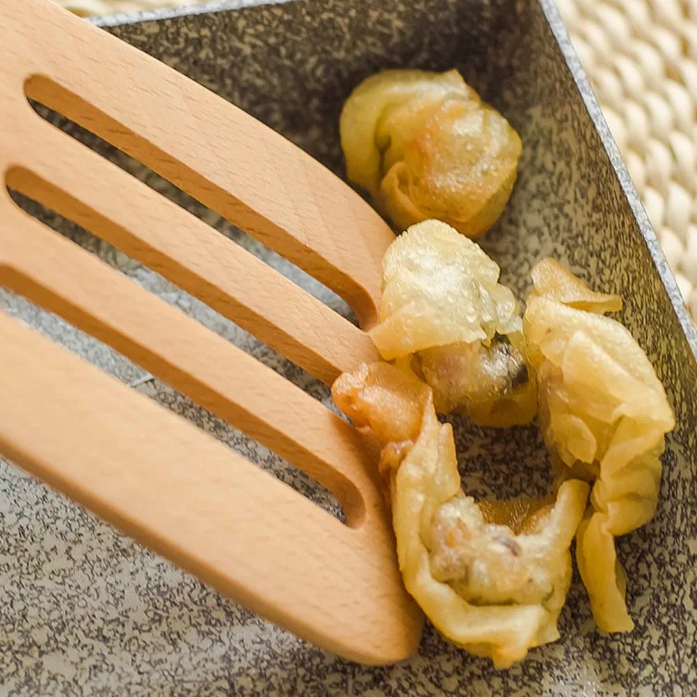 

2 Pcs Beechwood Spatula Set Nonstick Cooking Utensils Flat Shovel Turner 3 Holes Kitchen Tools Wooden Pans