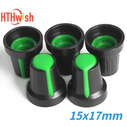 5PCS WH148 15X17mm Potentiometer Switch Knob Cap 6mm AG2 Green Plastic Knobs Plum Handle Kit
