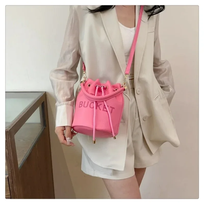 Bucket Bag Female Designer Bags Colorful Fashion Women Clutch 2024 Small Leather Bucket Purse Crossbody Handbags Hobo Satchel